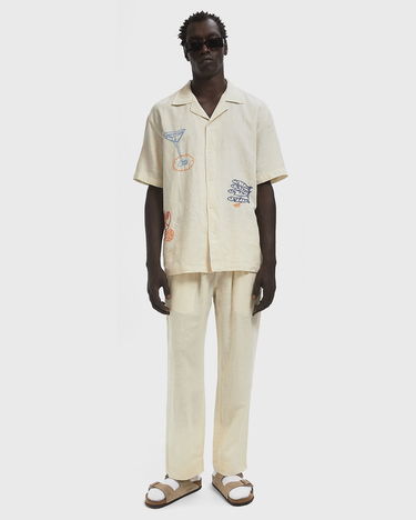 Nohavice Edmmond Studios Marvin Linen Casual Pants Béžová | 125-50-08060, 1