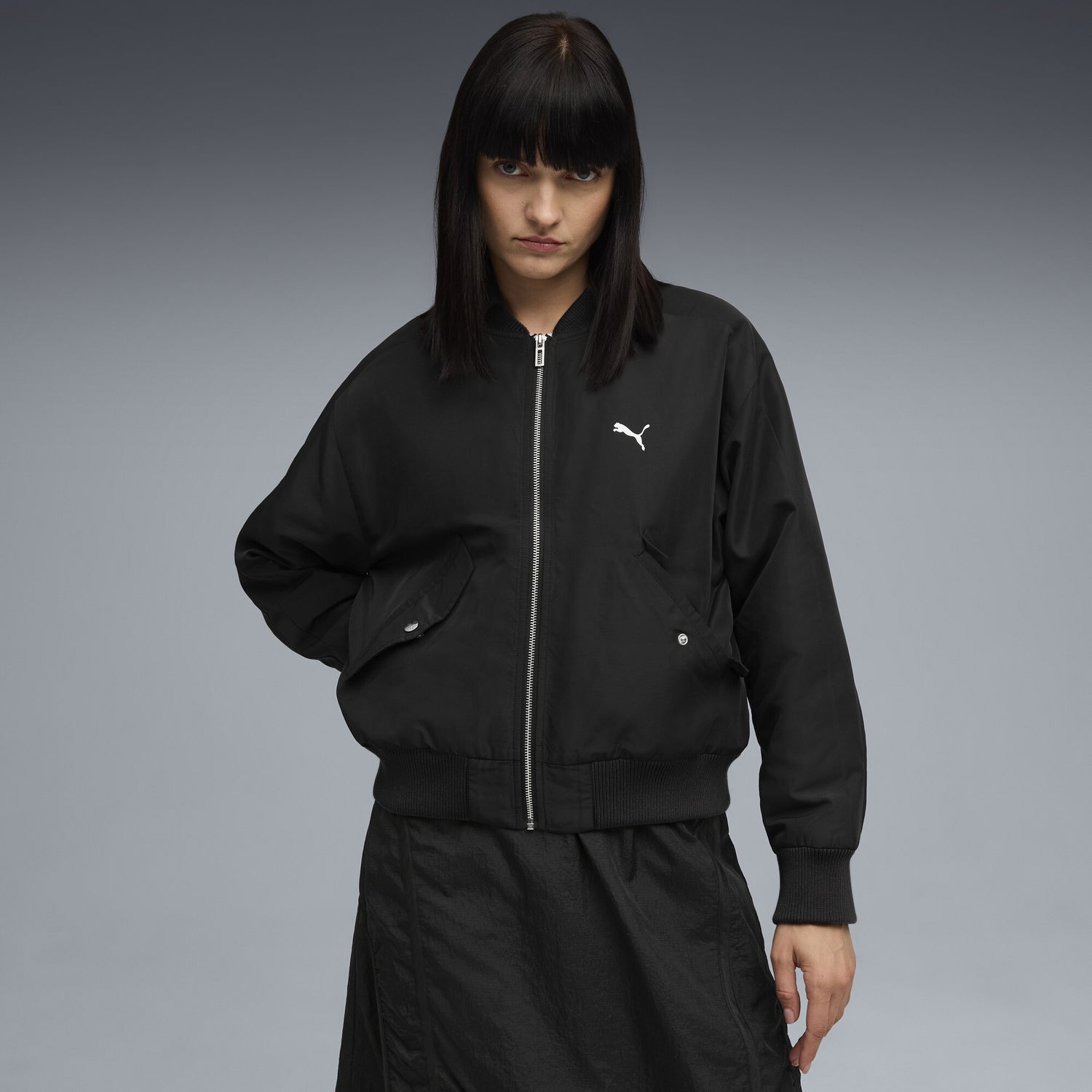Bomber bunda Puma Women's T7 Satin Bomber Jacket Čierna | 632168_01, 0