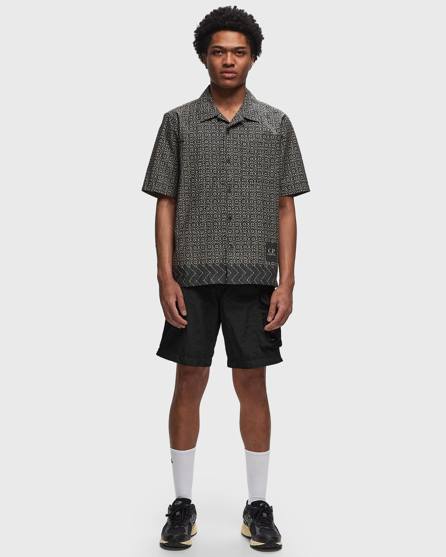 Košeľa C.P. Company POPELINE ALL OVER BAJA PRINT SHIRT Zelené | 16CMSH280A110098P-999, 1
