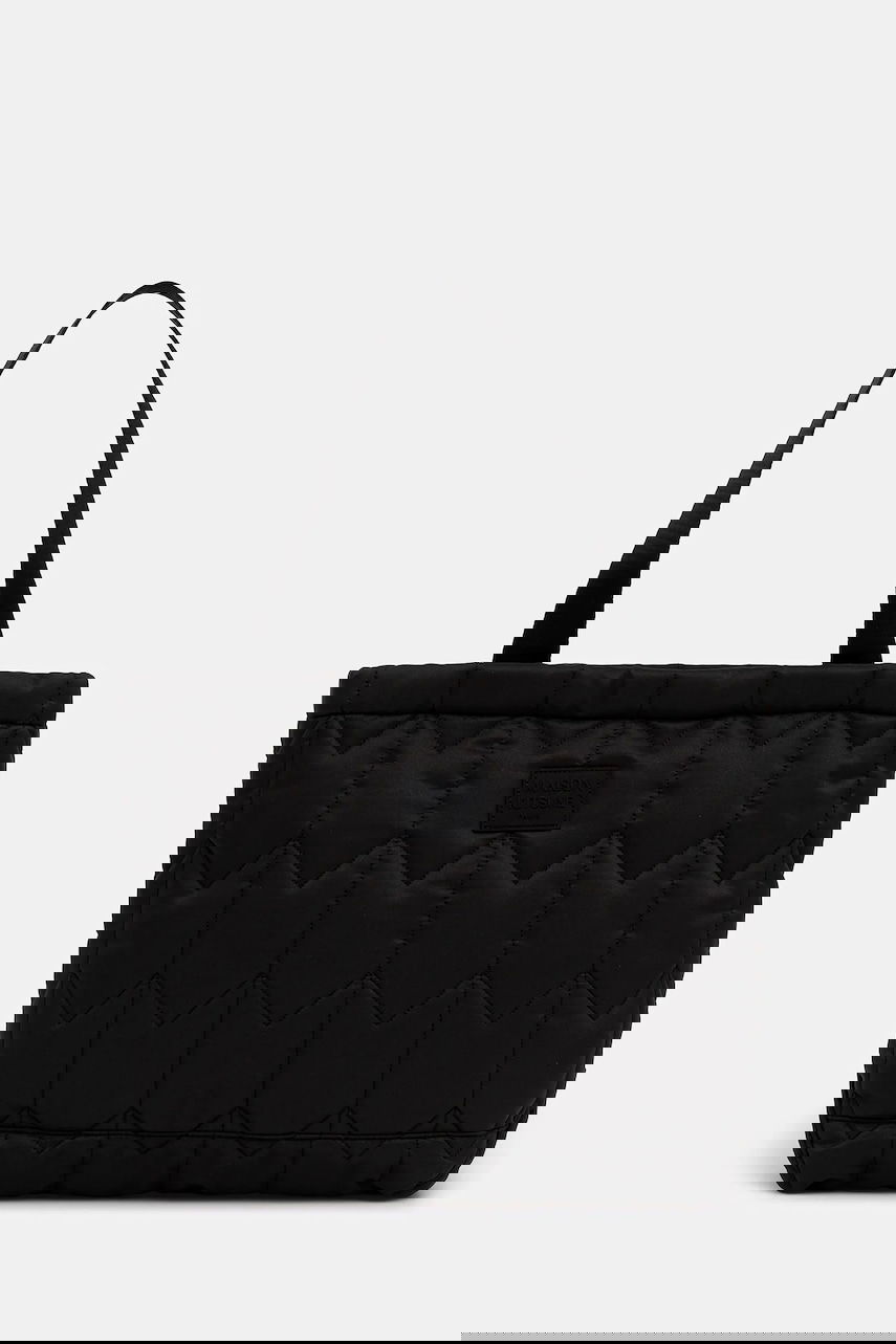 Tote bag MAISON KITSUNÉ Maison Kitsuné Chevron Quilted Large Tote Čierna | PM05104WB0043, 0