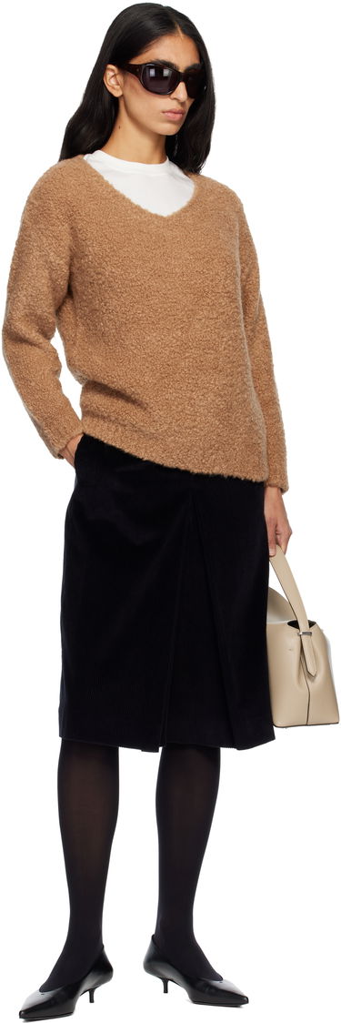 Sveter Max Mara Pantera Bouclé V-neck Sweater Hnedá | 2521366092600, 3