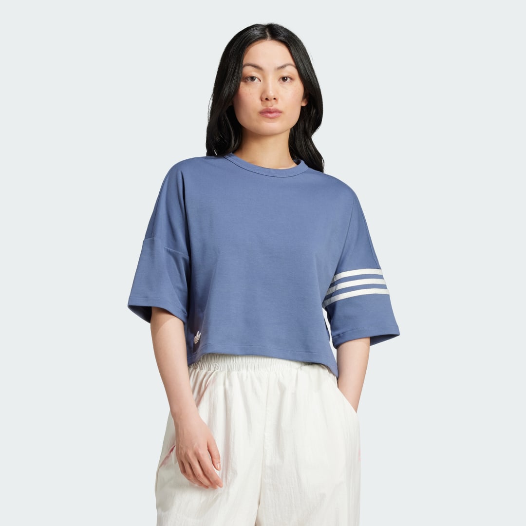 Crop Top adidas Performance Neuclassics Cropped T-Shirt Modrá | IX9880, 0