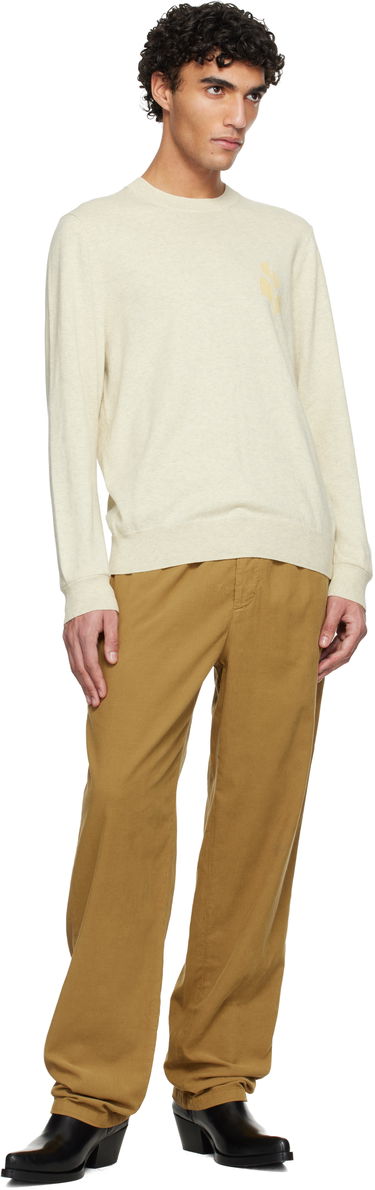 Nohavice ISABEL MARANT Nirlen Corduroy Drawstring Trousers Béžová | PA0468HB-C1I10H, 3