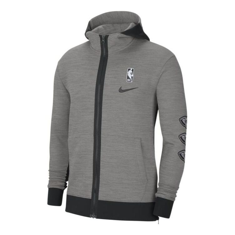 Mikina Nike NBA New Orleans Pelicans Therma Flex Showtime Zipper Hooded Jacket Šedá | CU0515-063, 0
