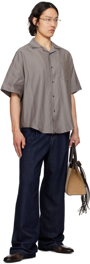 Košeľa AMI AMI Paris Cotton Boxy Shirt Šedá | HSH236.CO0099, 3