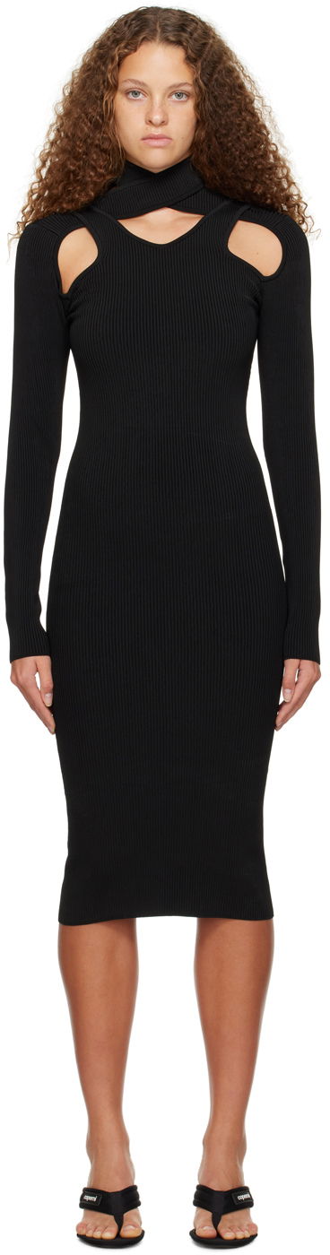 Šaty Coperni Coperni Cutout Midi Dress Čierna | COPML16600, 0