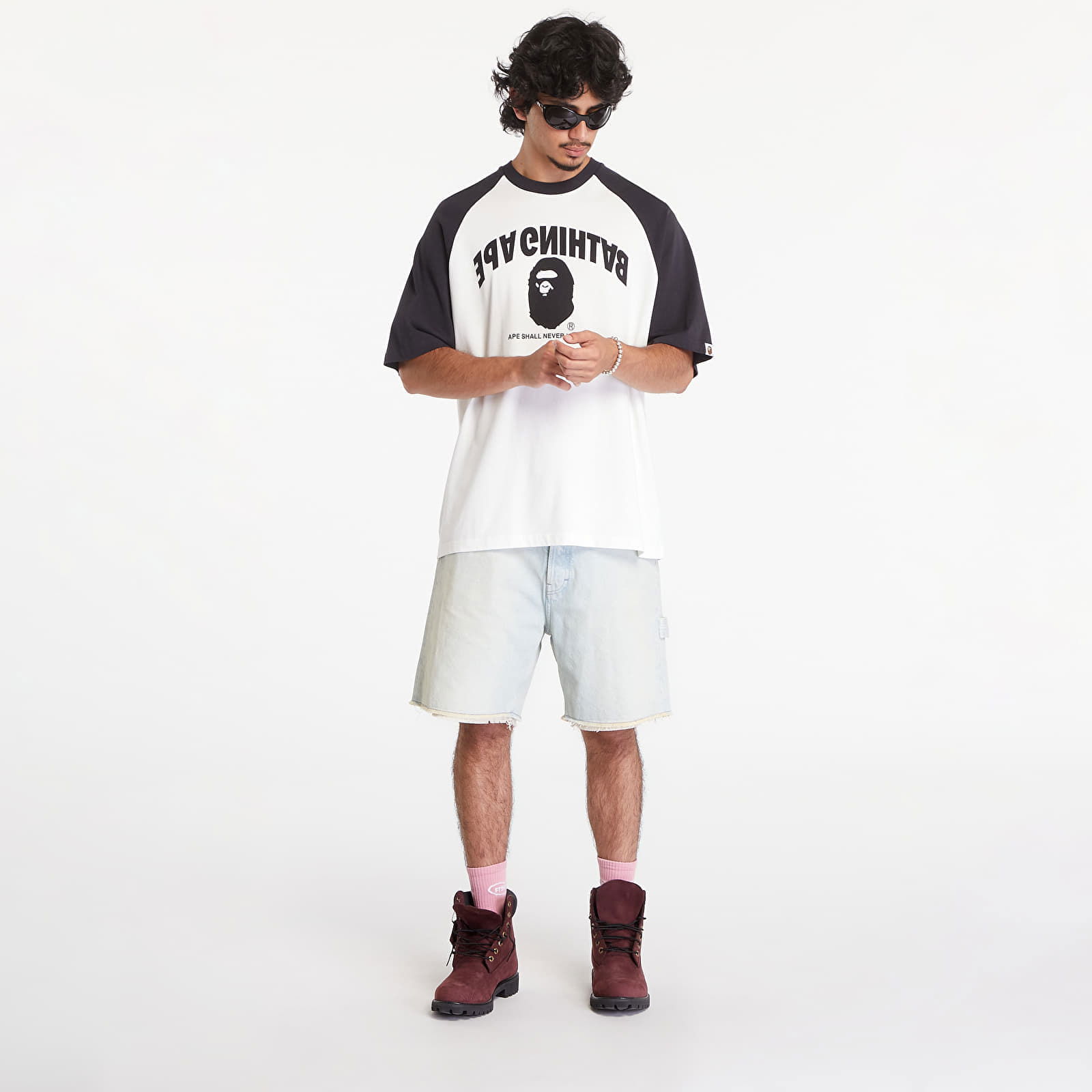 College Relaxed Fit Raglan Short Sleeve Tee