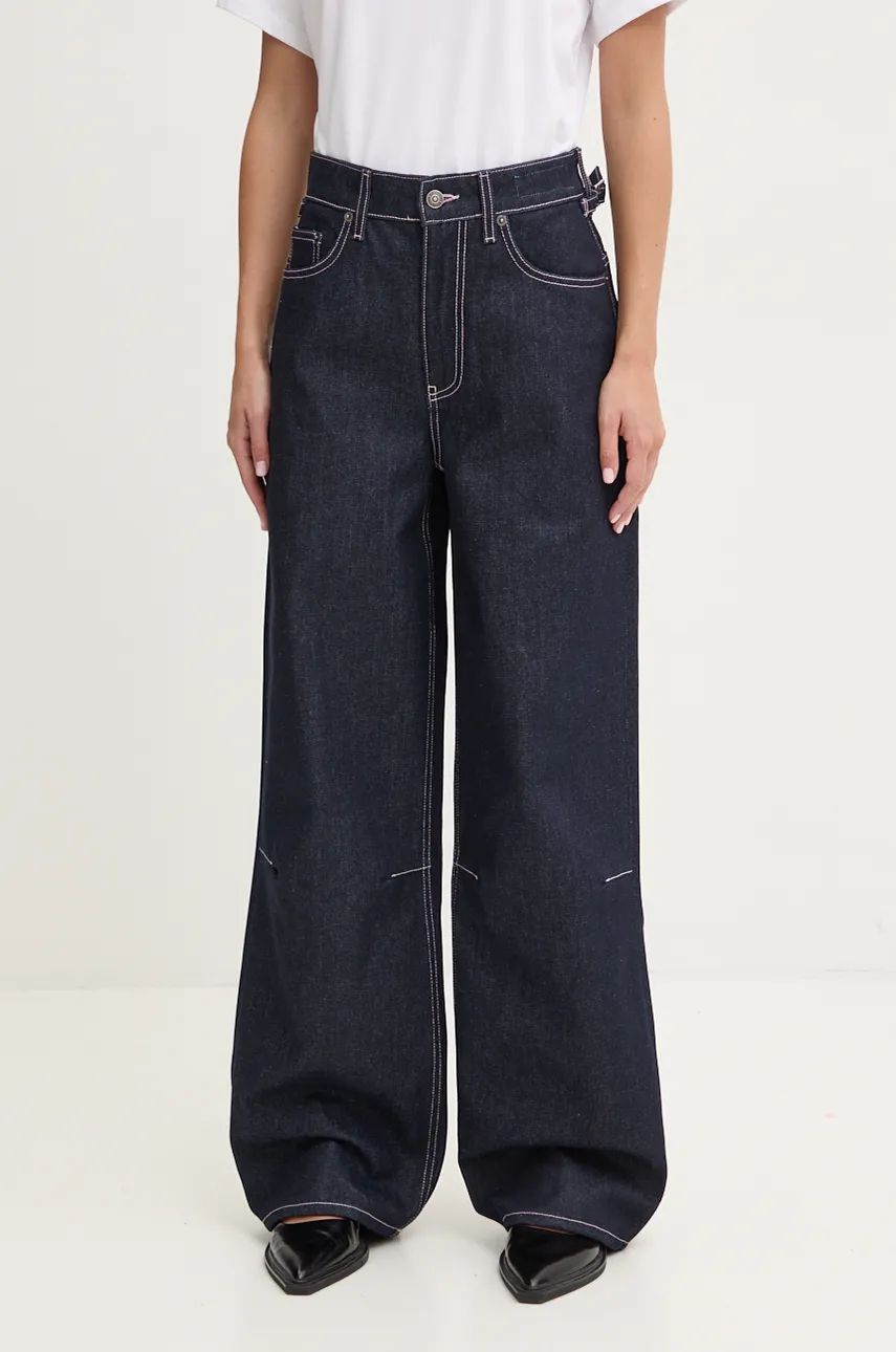 Džínsy Fiorucci High Waist Wide Leg Jeans Modrá | W01FPDJE181DN01DN06, 0