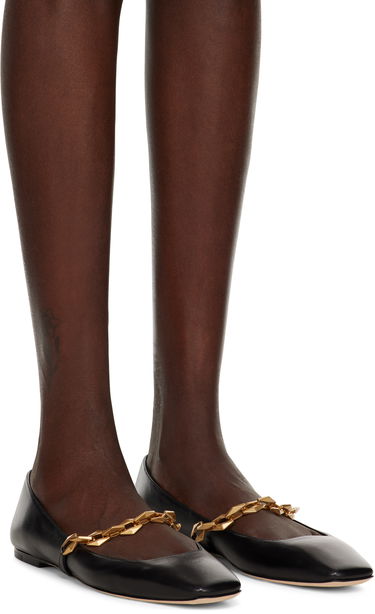 Starostlivosť o obuv Jimmy Choo Jimmy Choo Tilda Chain Ballerina Flats Čierna | DIAMOND TILDA FLAT, 3