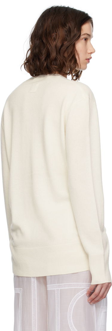 Sveter TOTEME TOTEME Cashmere V-Neck Knit Sweater Biela | 252-WRT0521-YA0016, 2