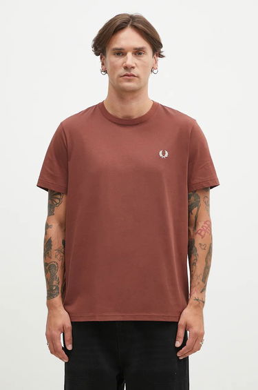 Tričko Fred Perry Crew Neck T-Shirt With Print Hnedá | M1600.W52, 0