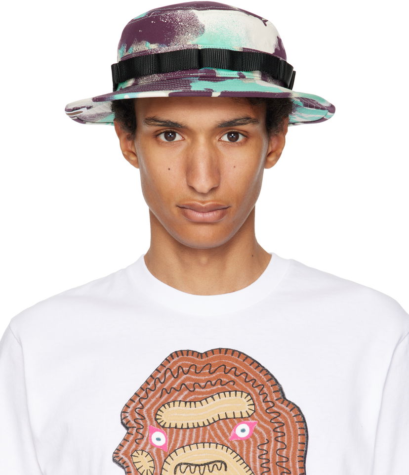 Klobúk BAPE A Bathing Ape Map Camo Military Bucket Hat Rôznofarebný | 001HTL301003M