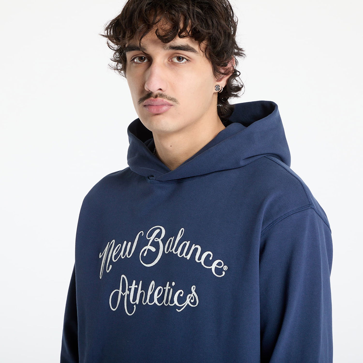 Mikina New Balance Athletics Relaxed League Hoodie Navy | MT51935NNY, 1
