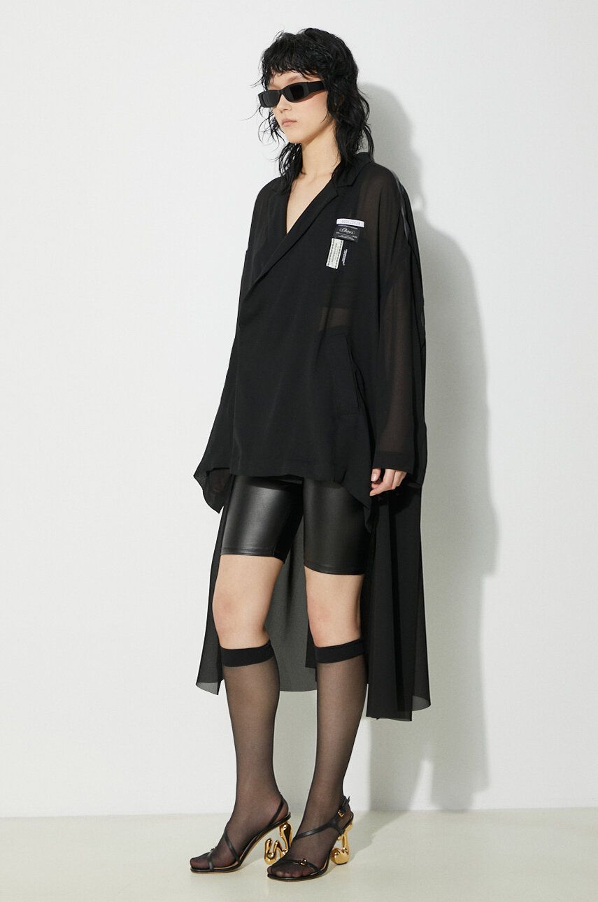 Košeľa UNDERCOVER Undercover Asymmetric Sheer Shirt Čierna | UC1D1304.2, 0