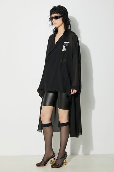 Košeľa UNDERCOVER Undercover Asymmetric Sheer Shirt Čierna | UC1D1304.2, 0