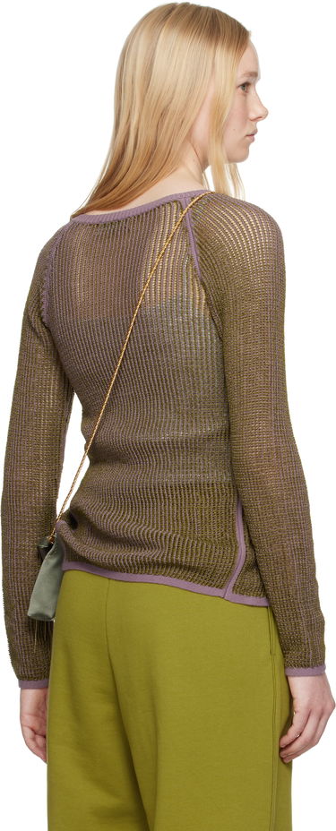 Sveter Dries Van Noten Dries Van Noten Open Knit Cardigan Fialová | 251-011244-1709, 2