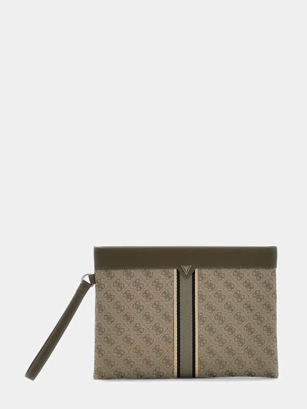 Peňaženka GUESS 4G Logo Print Clutch Bag Béžová | PMPASTP5156, 0