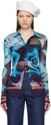 Jean Paul Gaultier Roses Print Mesh Shirt