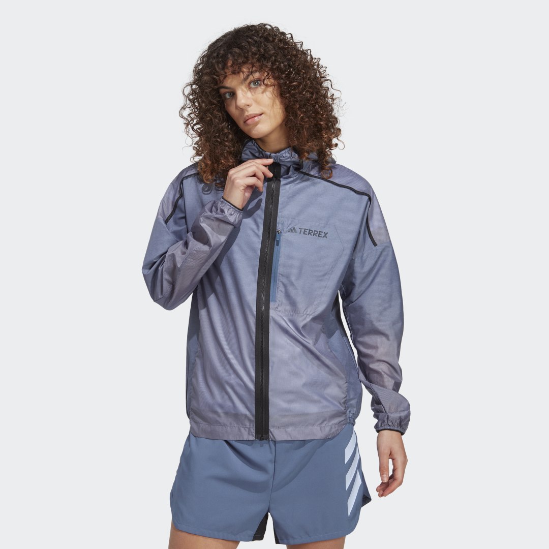 Bunda adidas Performance Terrex Agravic Windweave Trail Running Jacket Modrá | HT9407, 0