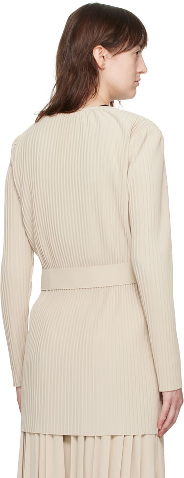 Kabáty Max Mara Leisure Pleated Longline Cardigan Béžová | 2426916027600, 2