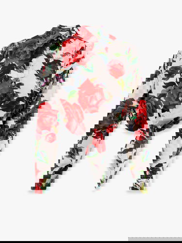 Košeľa Dolce & Gabbana Dolce & Gabbana Rose Print Tie-Front Cropped Shirt Rôznofarebný | F5S65THS5S2HA5KQ, 0