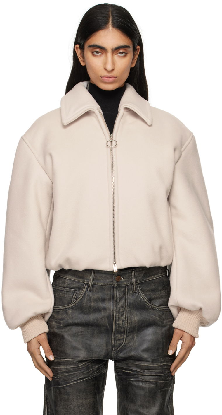 Bomber bunda Acne Studios Plaque Bomber Jacket Béžová | A90616-, 0
