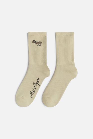 Ponožky AXEL ARIGATO Wes Embroidered Socks Béžová | X2245001, 2