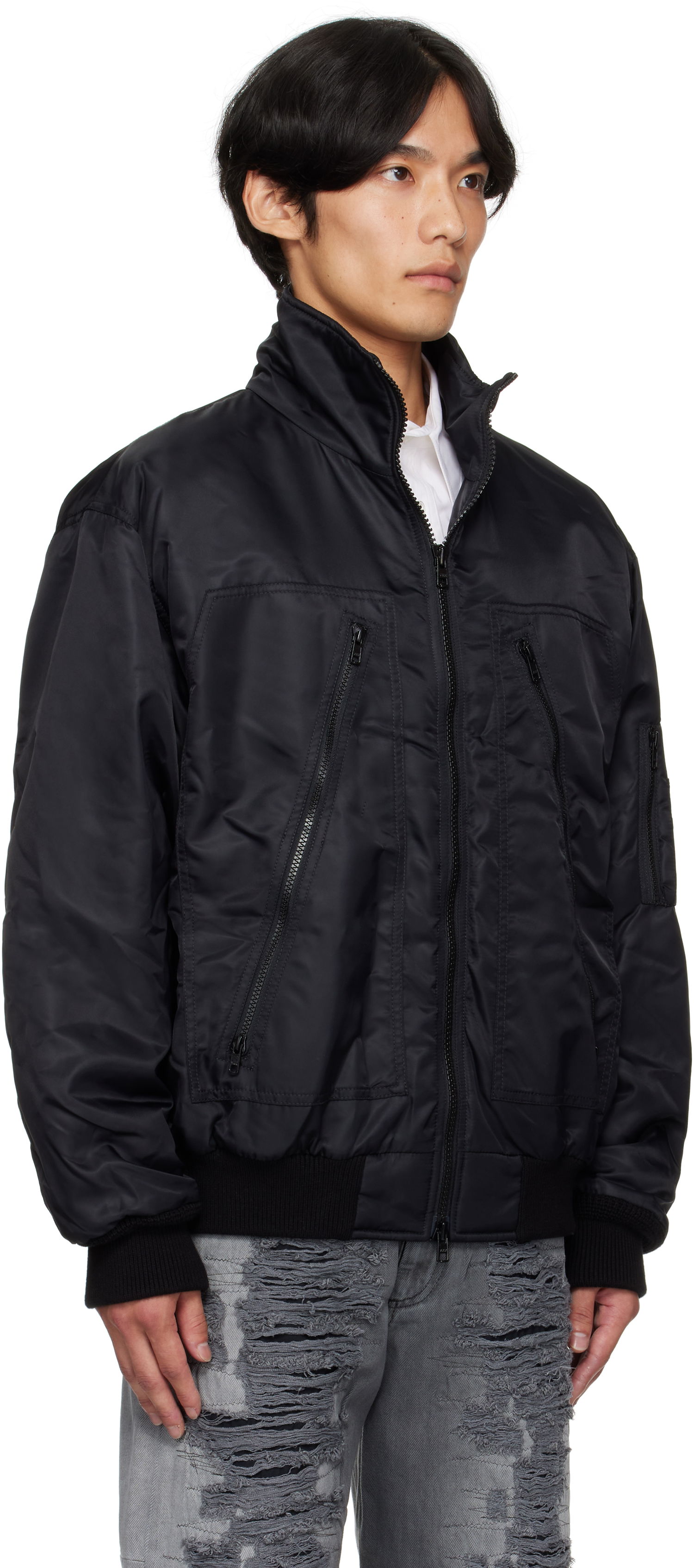 Bomber bunda Maison Margiela MM6 Maison Margiela Sports Bomber Jacket Čierna | SH0AM0053 M35257, 1