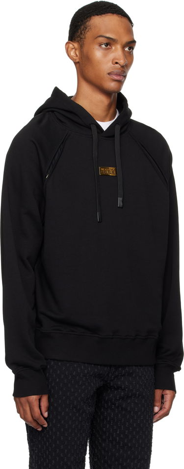 Mikina Versace Outline Barocco Relaxed-Fit Hoodie Čierna | E78GAI314_EF0010, 1