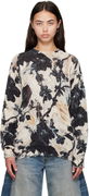 R13 Printed Boyfriend Sweater