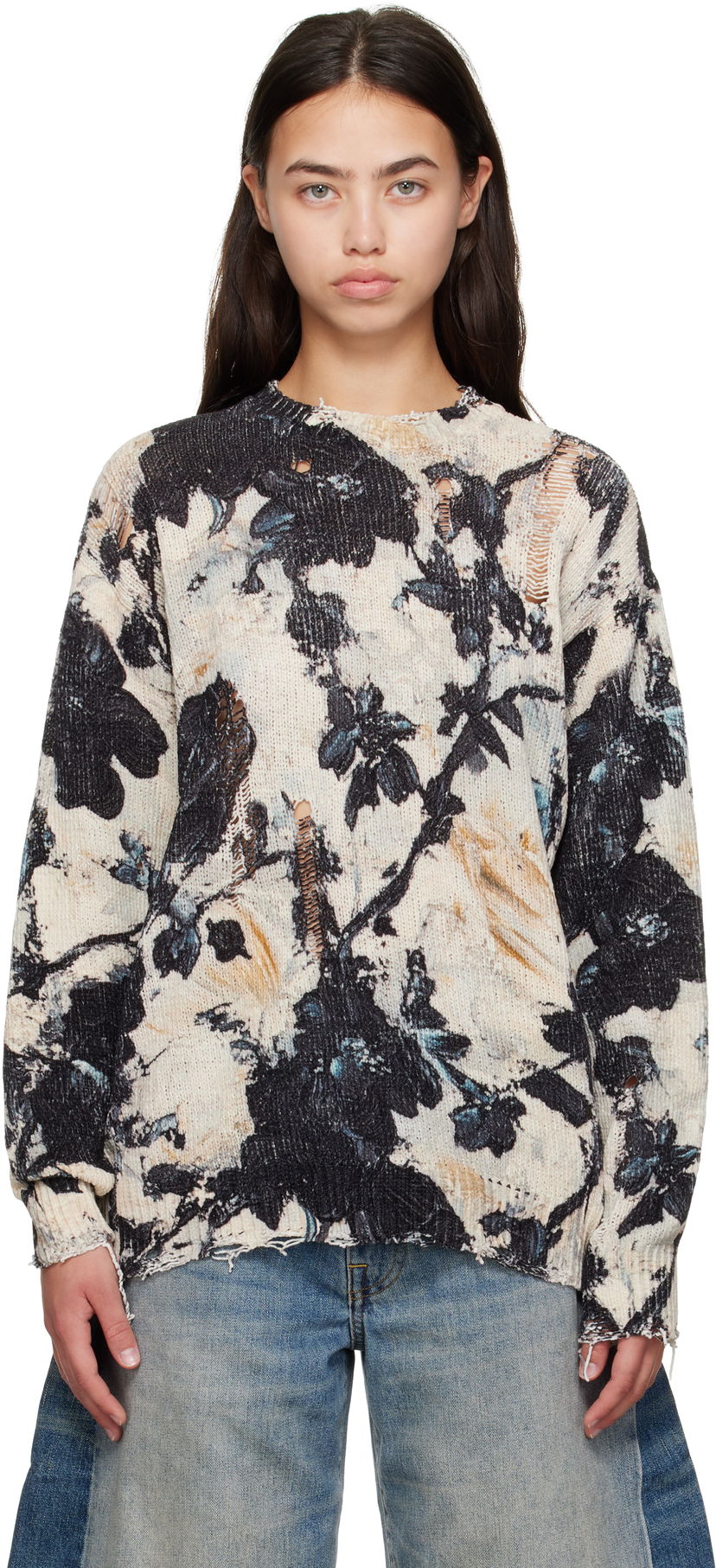 Sveter R13 R13 Printed Boyfriend Sweater Rôznofarebný | R13WY199-Y220A