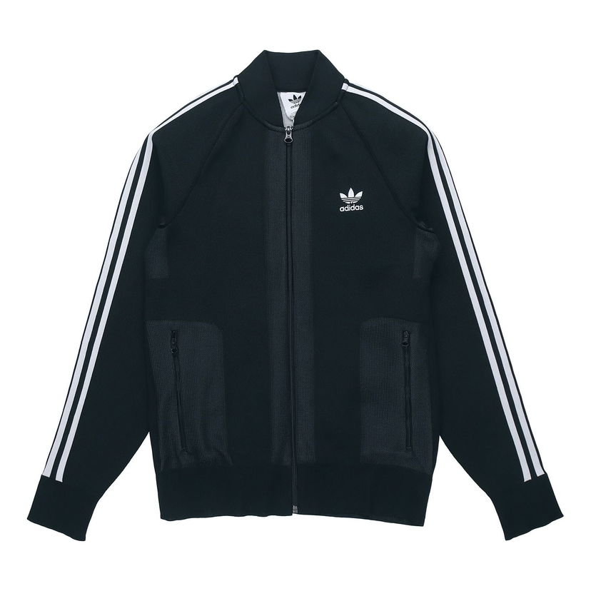 Bomber bunda adidas Originals Originals Knit Track Jacket Čierna | DH5758