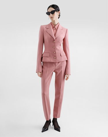 Nohavice Dolce & Gabbana Dolce & Gabbana Tailored Double Wool Crepe Pants Ružová | FTAM2TFU2L8F0473, 1