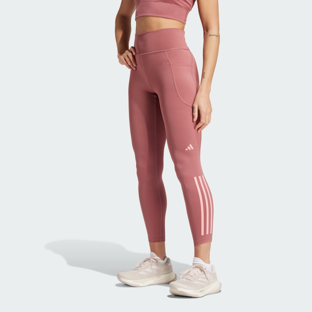 Legíny adidas Performance Dailyrun 3-Stripes 7/8 Training Leggings Ružová | IX0272, 0