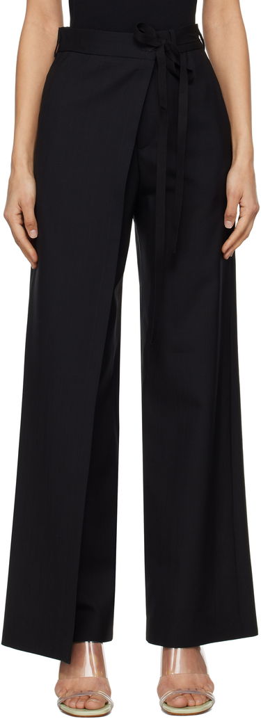 Nohavice Maison Margiela MM6 Maison Margiela Tailoring Wool Canvas Tie Trousers Čierna | S52KA0518 M35080, 0
