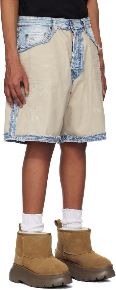 Šortky DSQUARED2 Dsquared2 Super Ripped Mixed Boxer Denim Shorts Modrá | S74MU0878_S30309, 1