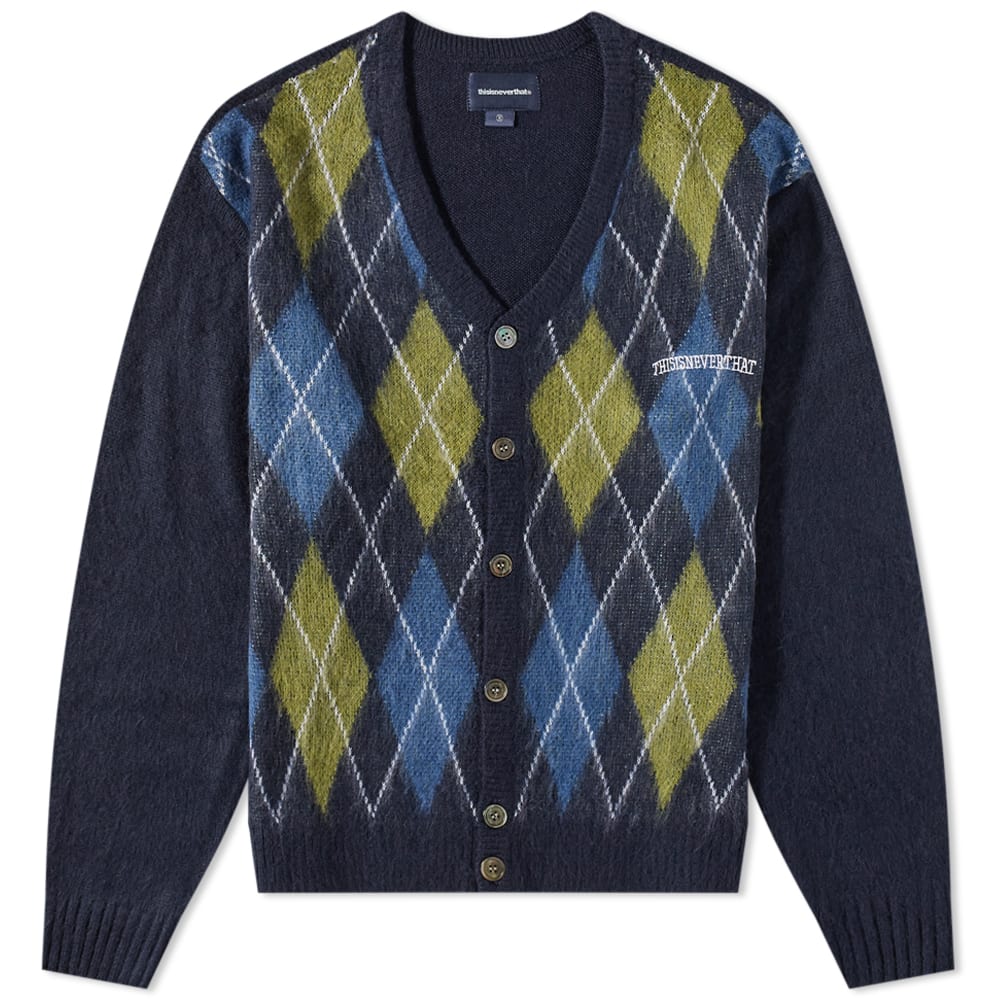 Sveter thisisneverthat Argyle Cardigan Navy | TN223KKNCK01-NV, 0