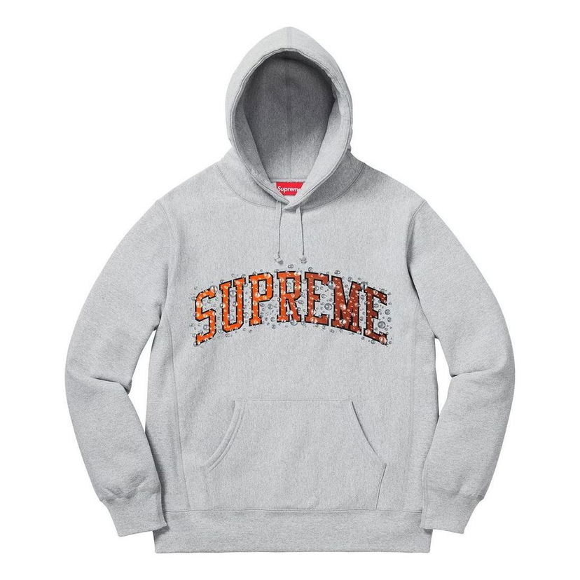 Mikina Supreme Water Arc Print Hoodie Šedá | SUP-FW18-200