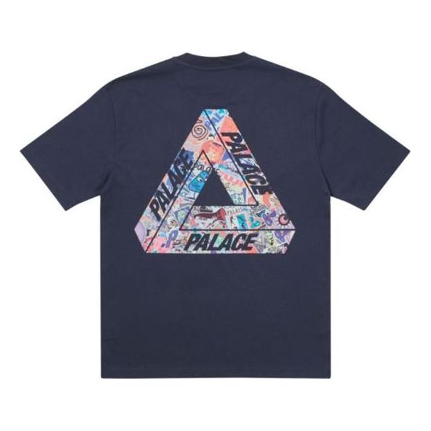 Tričko Palace Palace Tri-Sticker Pack Logo T-Shirt Navy | P21TS107