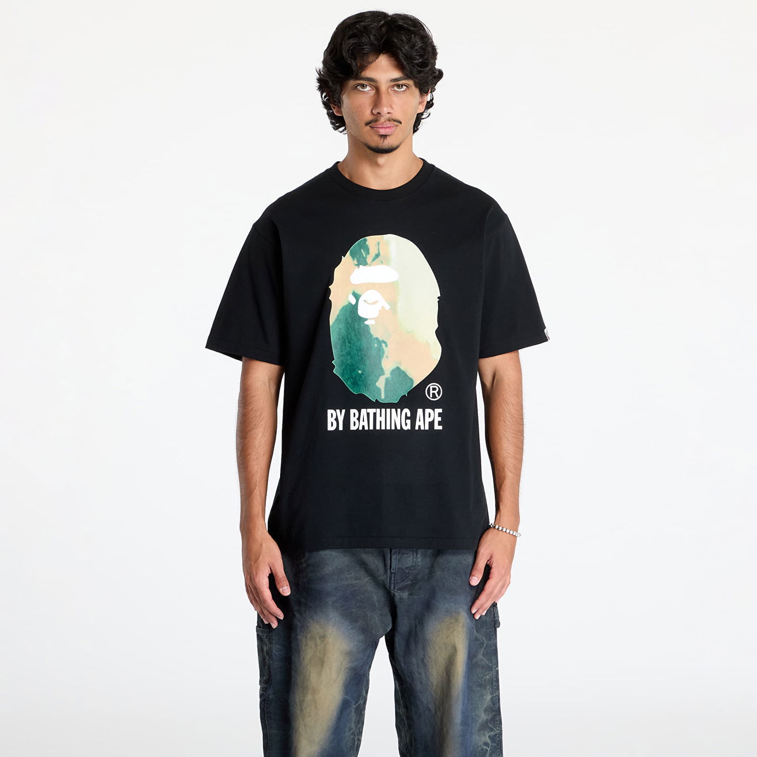 Tričko BAPE Tie Dye By Bathing Ape Tee Black x Beige Čierna | 001TEK801033M BKA, 0