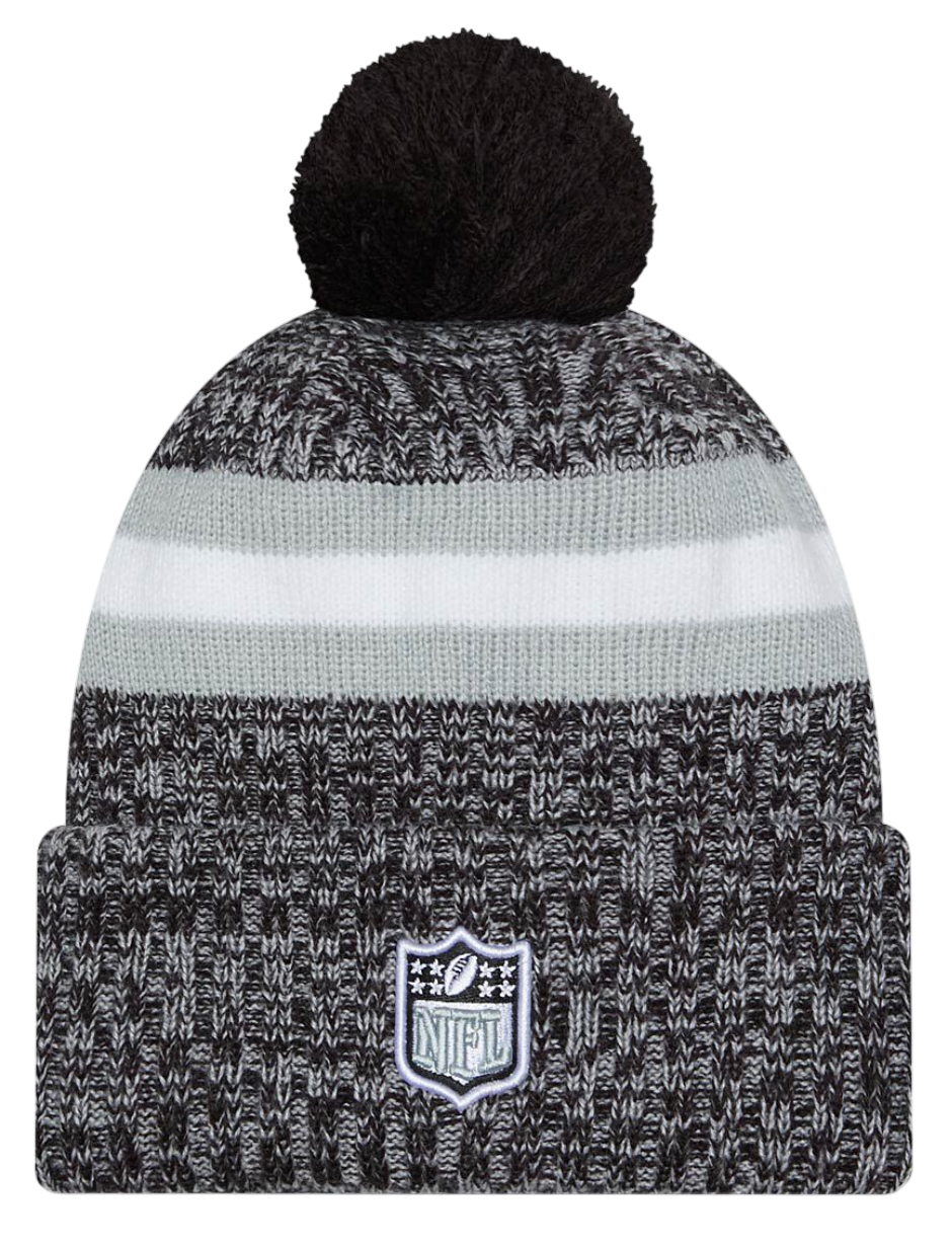Kulicha New Era New Era Las Vegas Raiders Knit Beanie with Pom Šedá | 60407594-60407594, 1