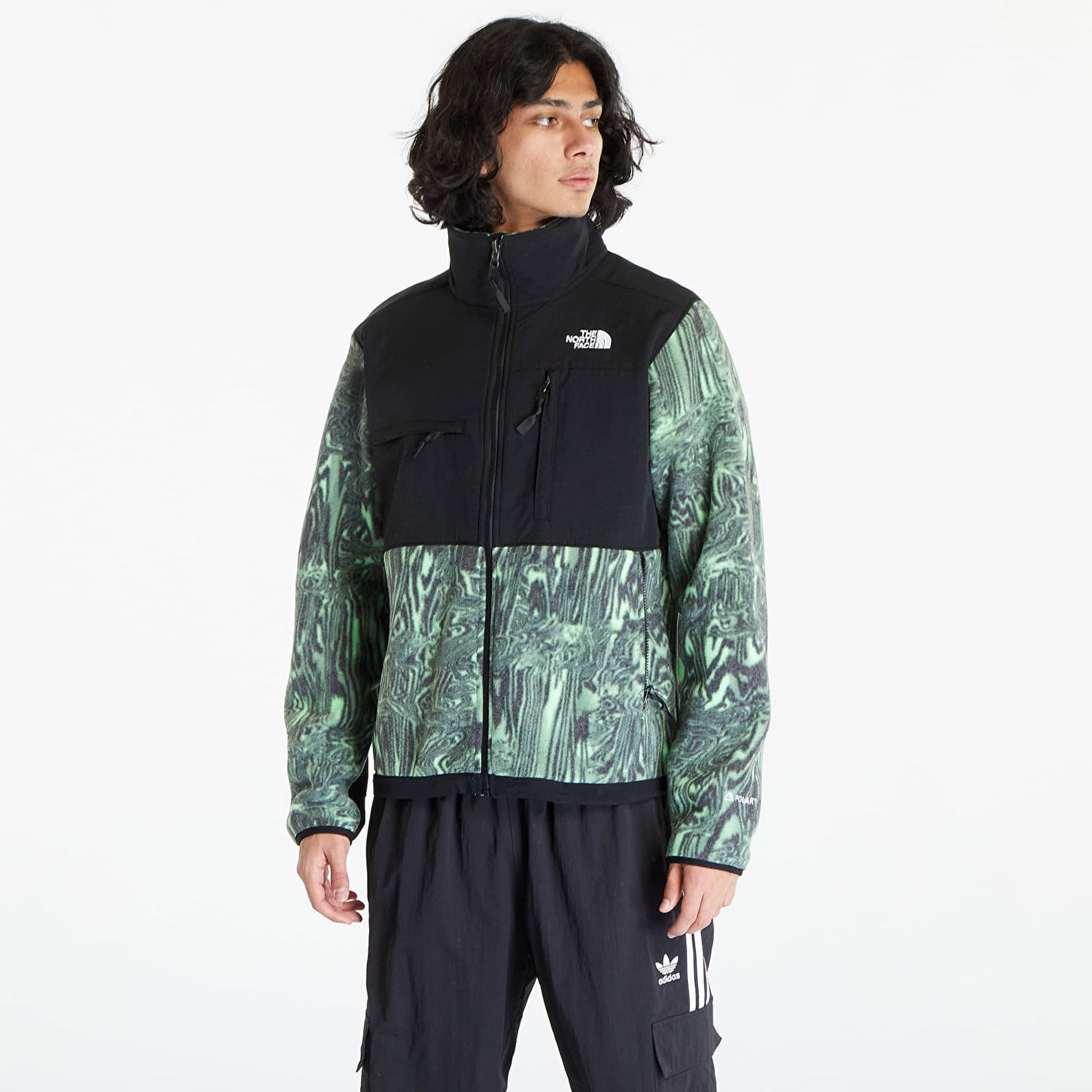Bunda The North Face Denali Chlorophyll Digital Distortion Čierna | NF0A7UR2OSZ1, 0