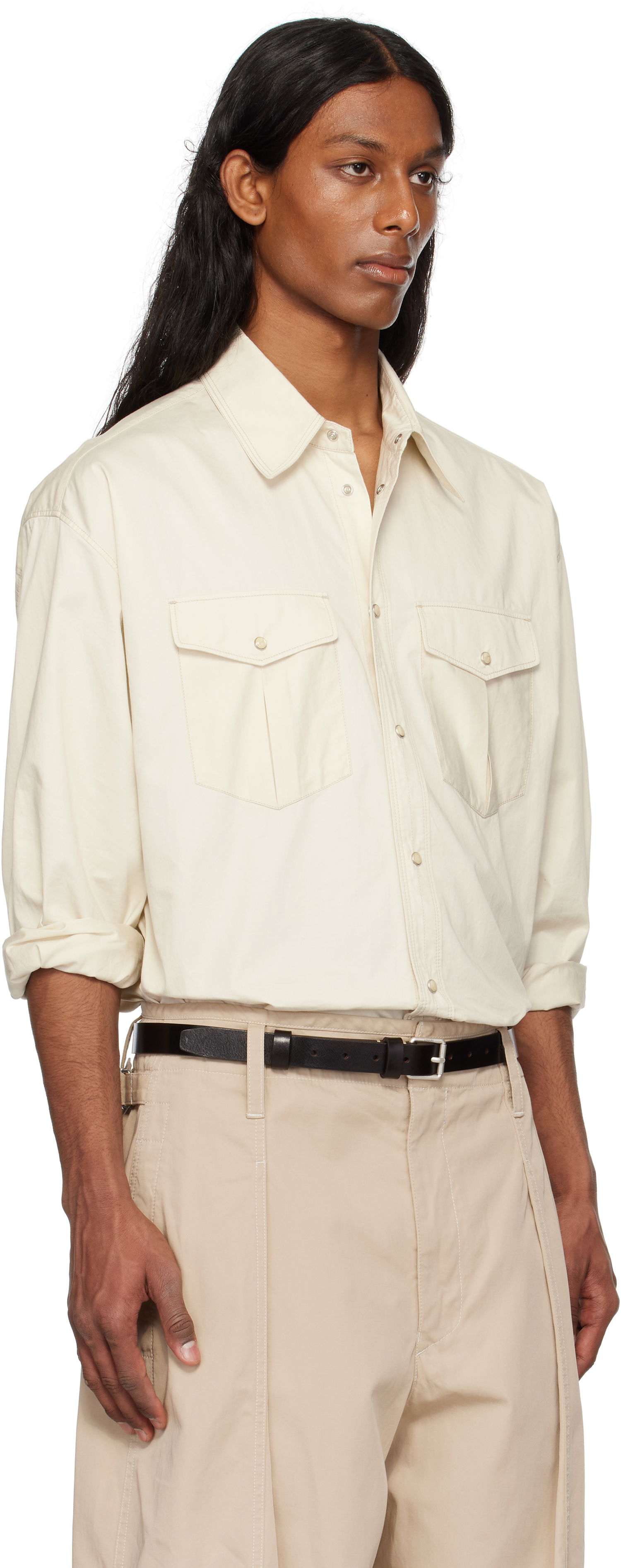 Košeľa LEMAIRE Lemaire Western Shirt Béžová | SH1145 LF1207, 1