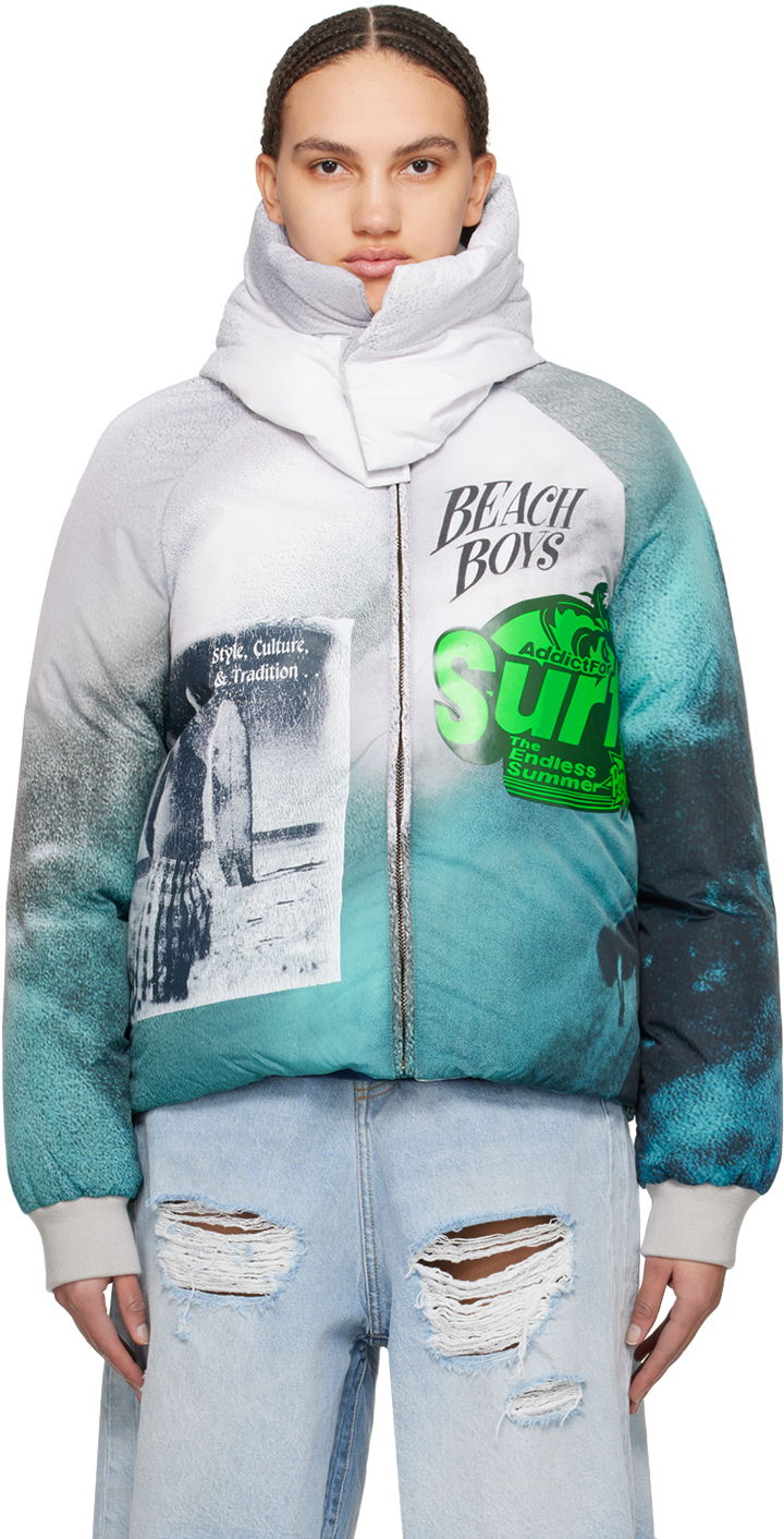 Prešívaná bunda ERL Printed Puffer Jacket Rôznofarebný | ERL08C002, 0