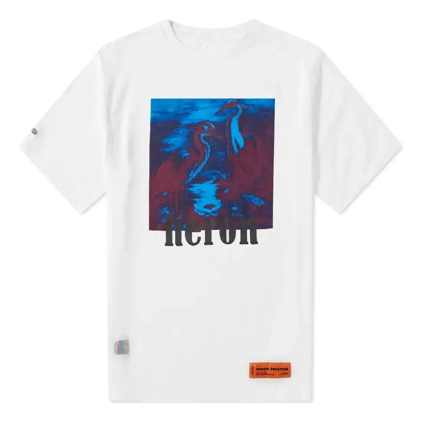 Tričko HERON PRESTON Heron Preston Heron Graphic Print T-Shirt Biela | HMAA001S196320380188