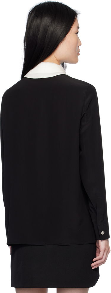 Košeľa Versace Contrast Collar Silk Shirt Čierna | 1017267_1A12304, 2