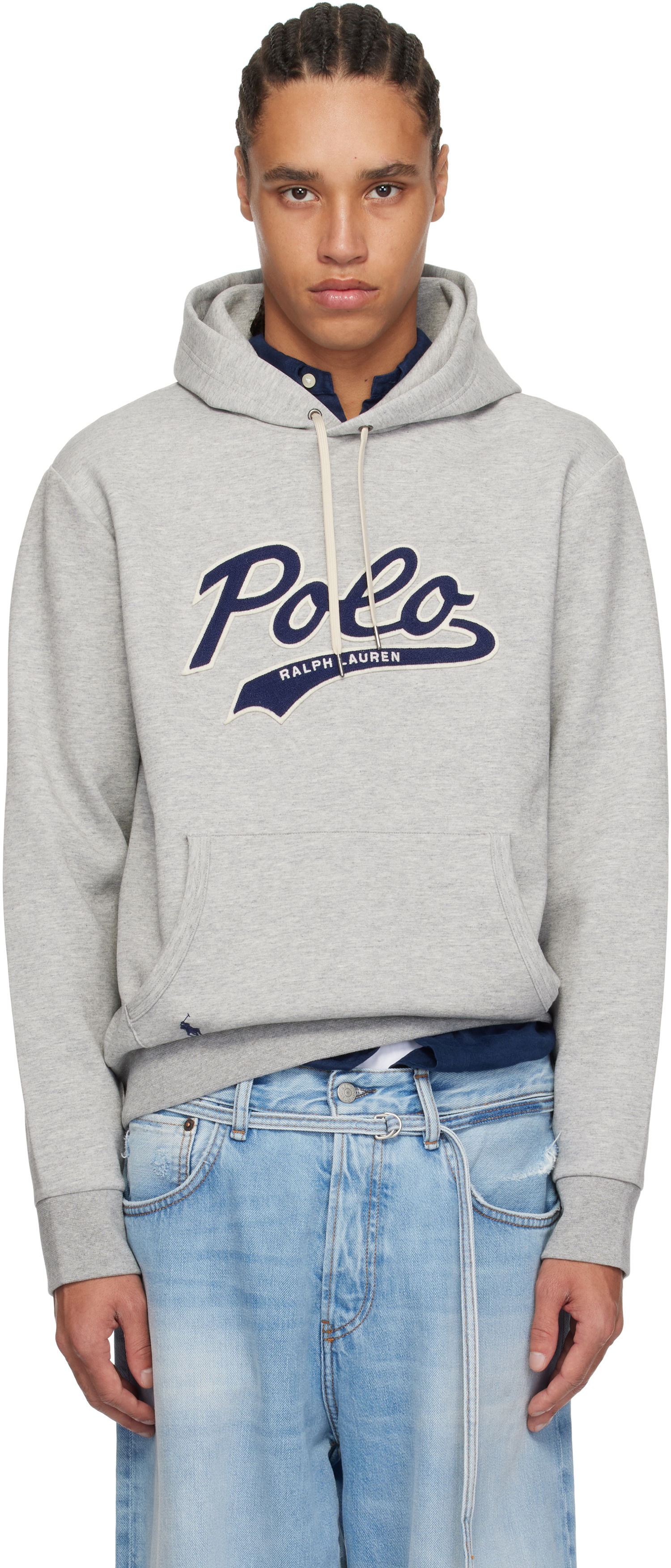Mikina Polo by Ralph Lauren Ralph Lauren Double-Knit Logo Hoodie Šedá | 710964476002, 0