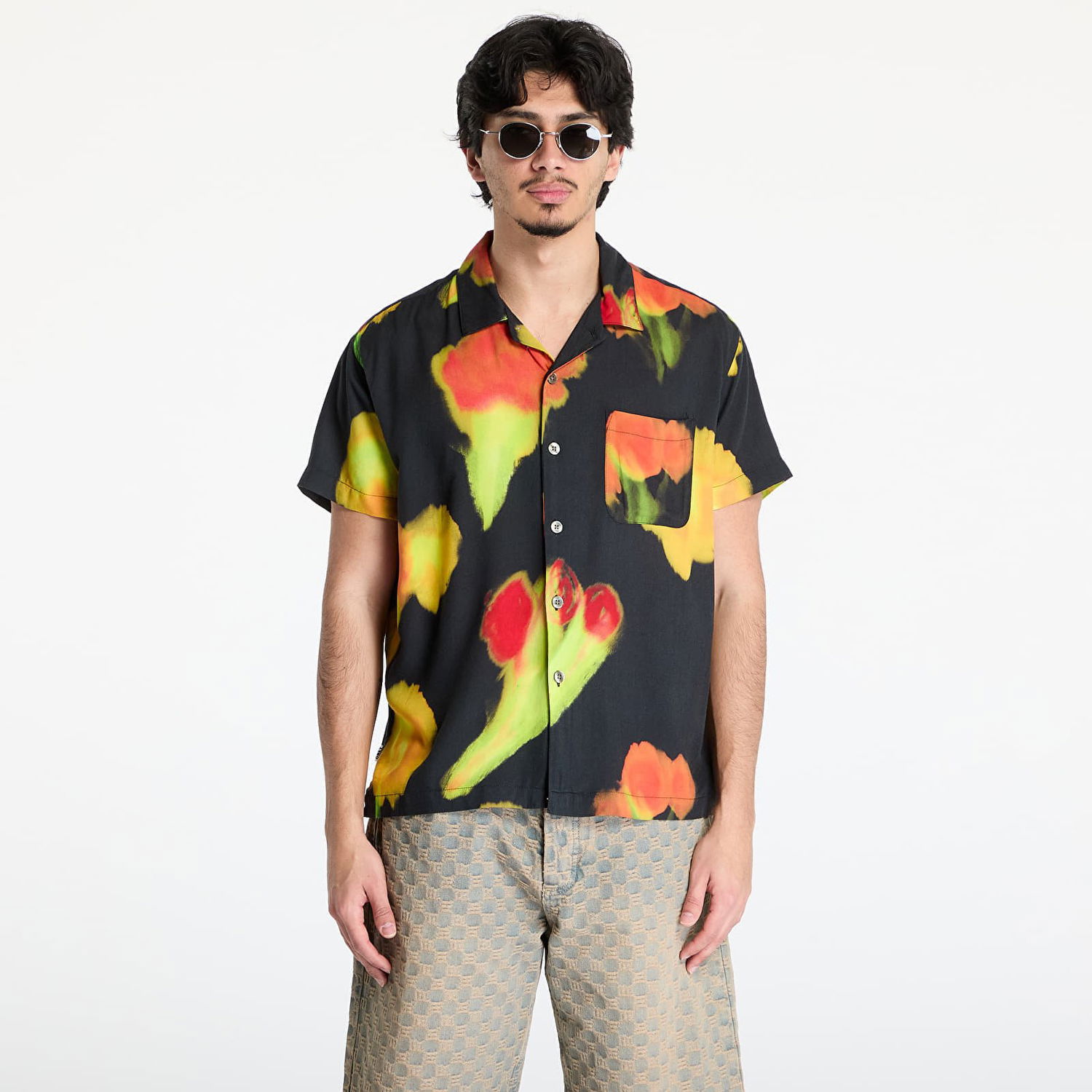 Košeľa OBEY OBEY Kinney Woven Shirt Čierna | 181210438-BKM, 0