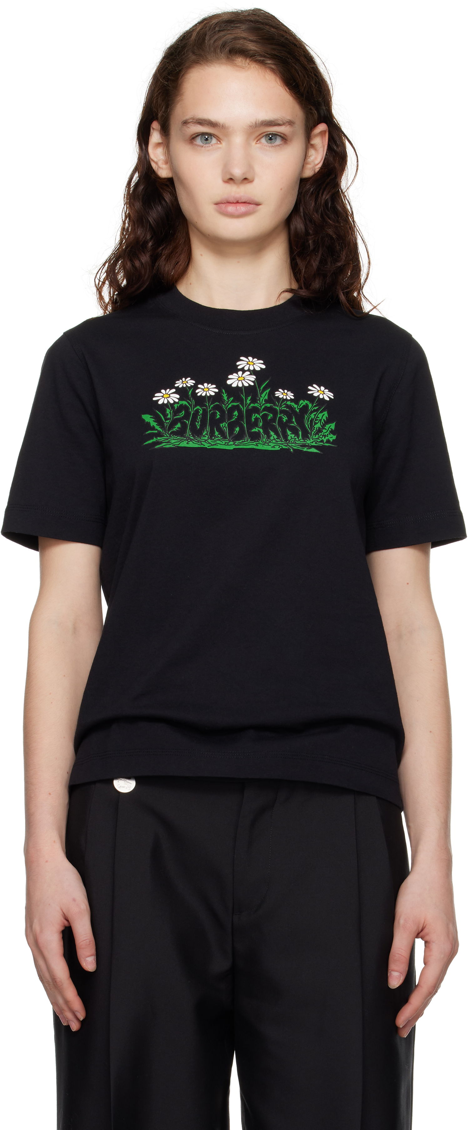 Tričko Burberry Daisy Logo Cotton T-Shirt Čierna | 8102403, 0