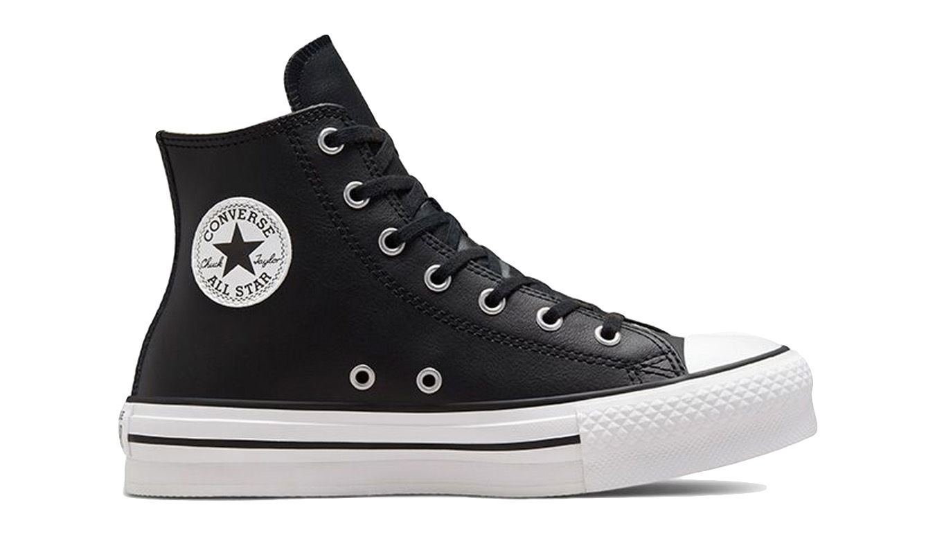Tenisky a topánky Converse Chuck Taylor All Star Eva Lift Platform Leather High Top Čierna | A02485C, 0